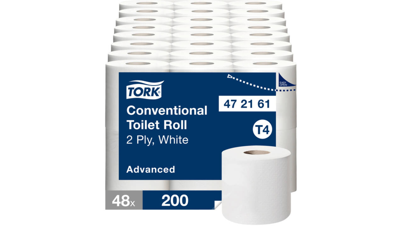 Toiletpapier Tork T4 advanced 2-laags 200vel wit 472161