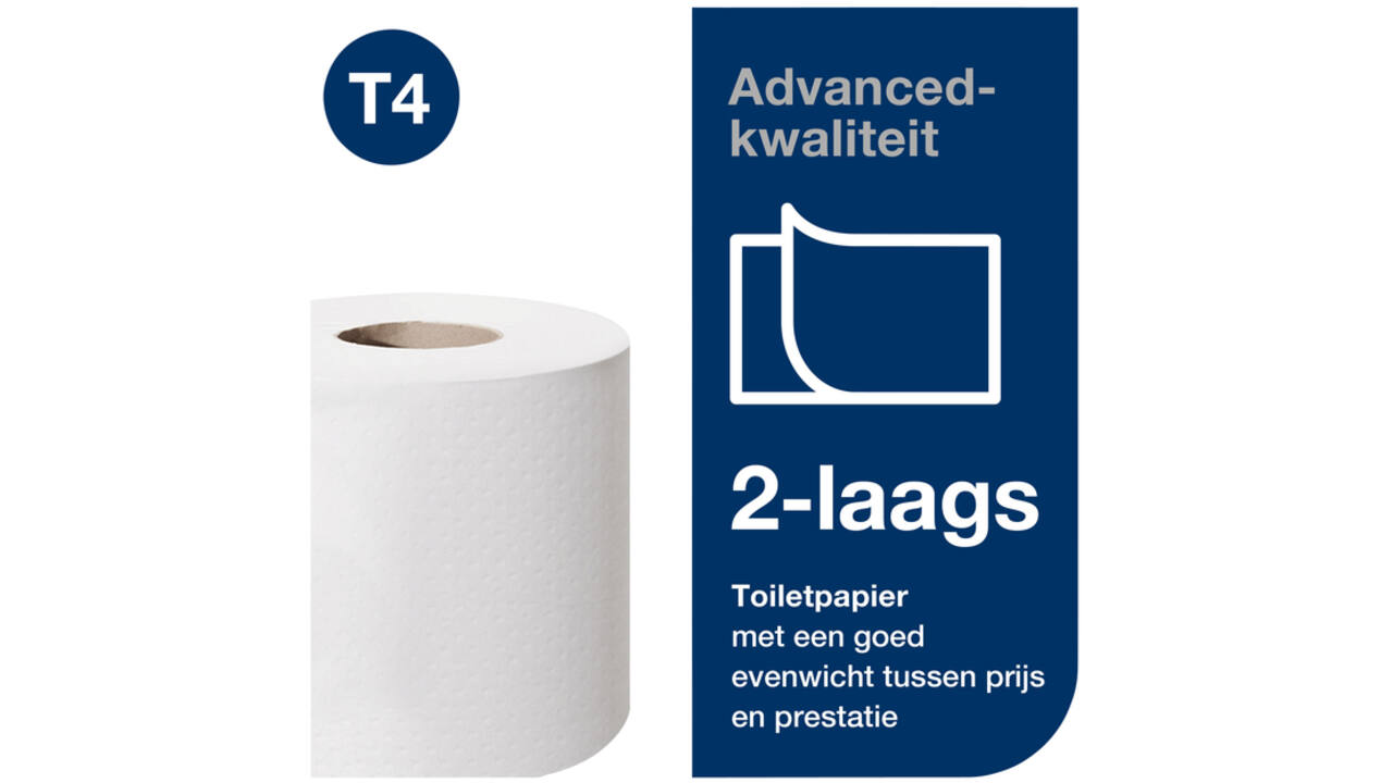 Toiletpapier Tork T4 advanced 2-laags 200vel wit 472161