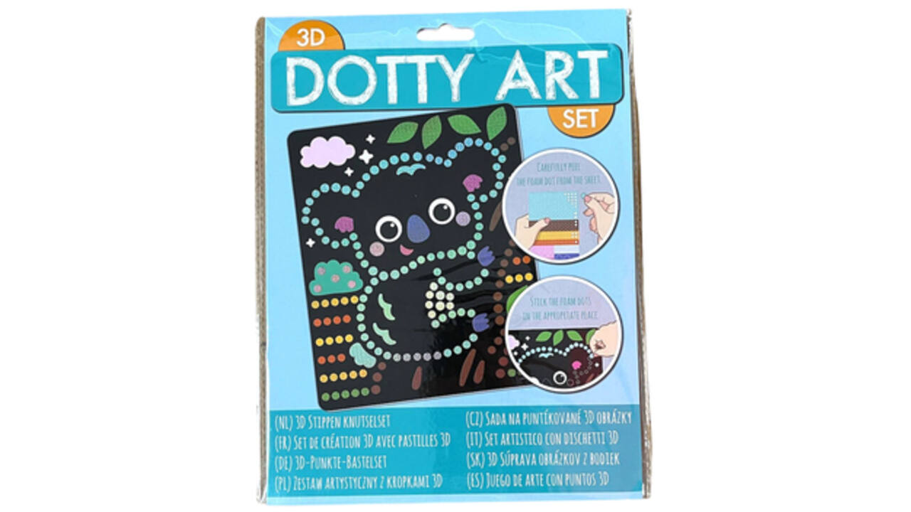 Knutselset 3D dotty art assorti