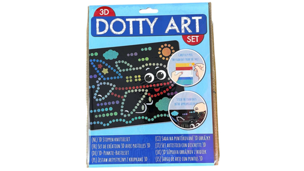 Knutselset 3D dotty art assorti