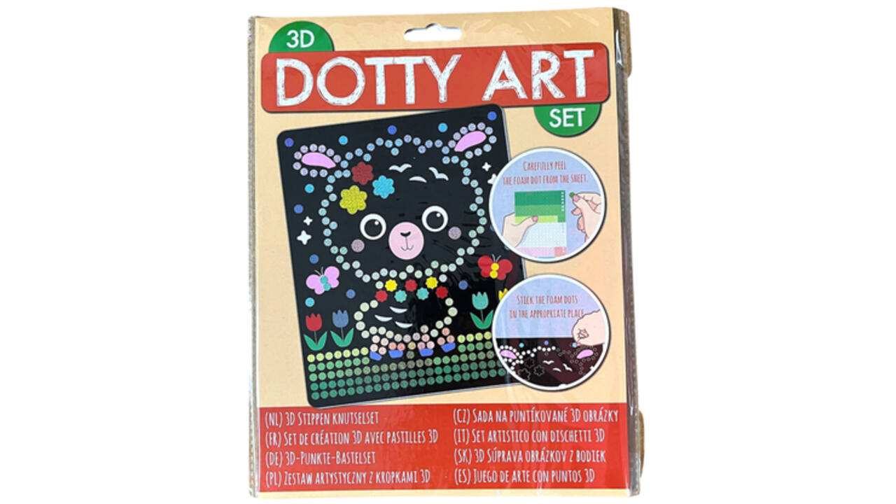 Knutselset 3D dotty art assorti