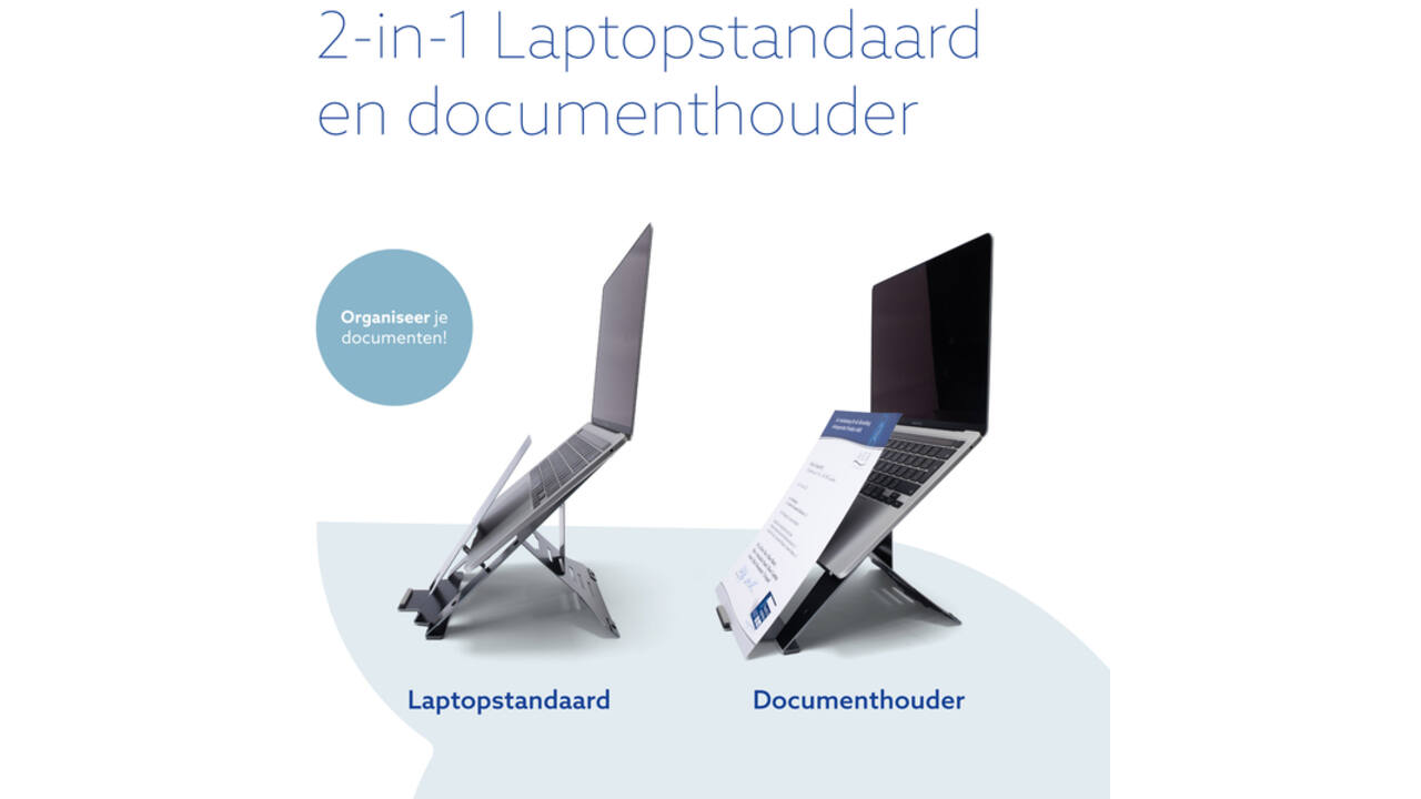 Laptopstandaard R-Go Riser Documenthouder