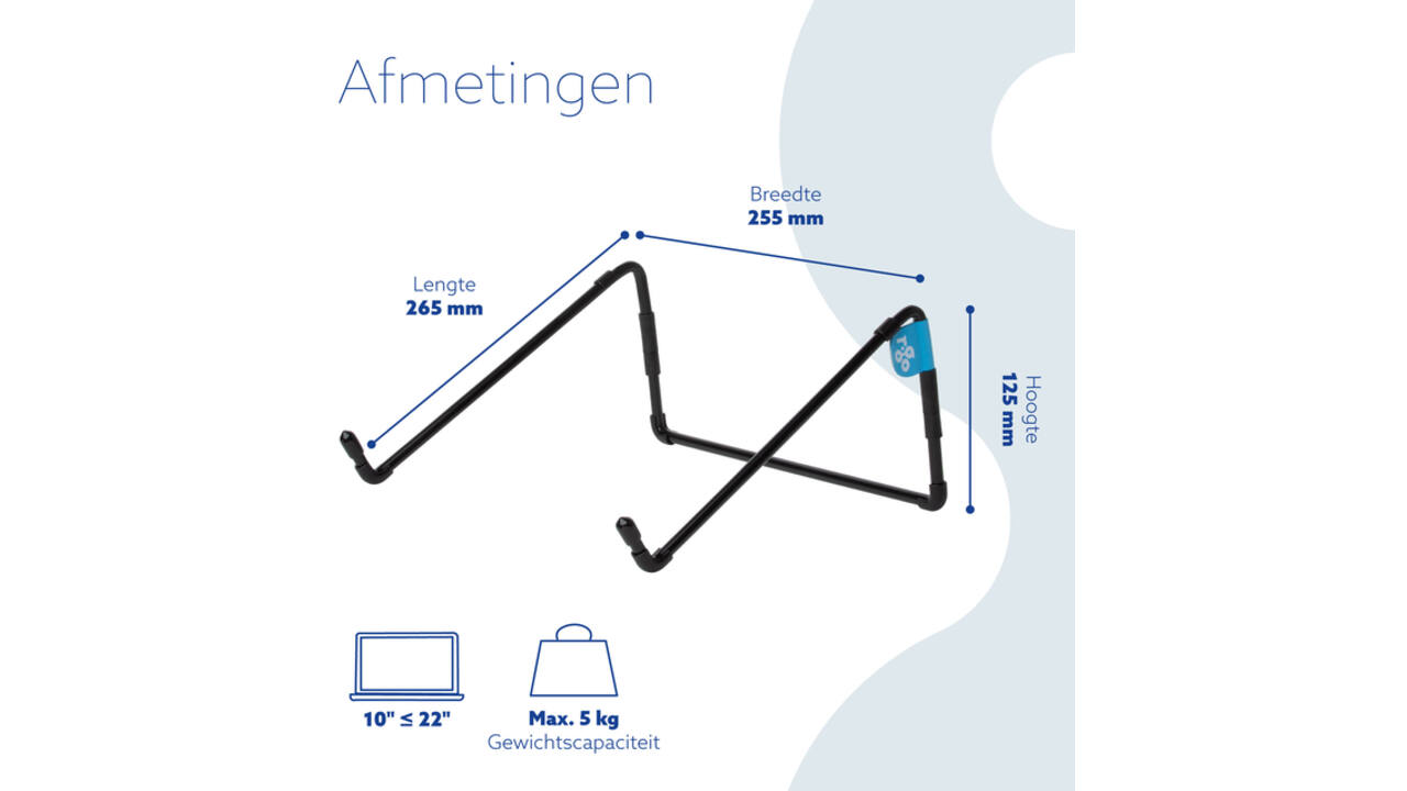 Laptopstandaard R-Go Travel Zwart