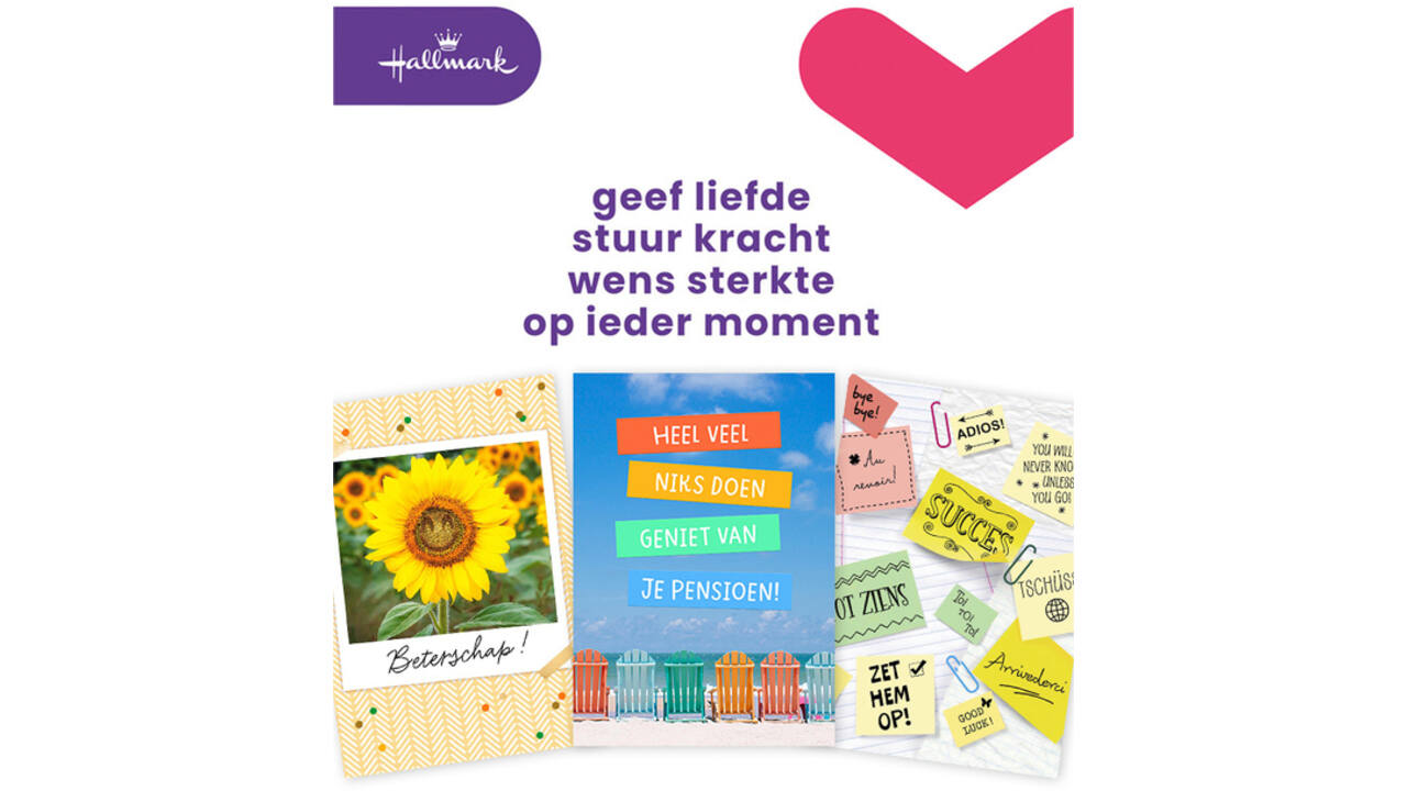 Wenskaart Hallmark navulset A4 zakelijke momenten 8 kaarten