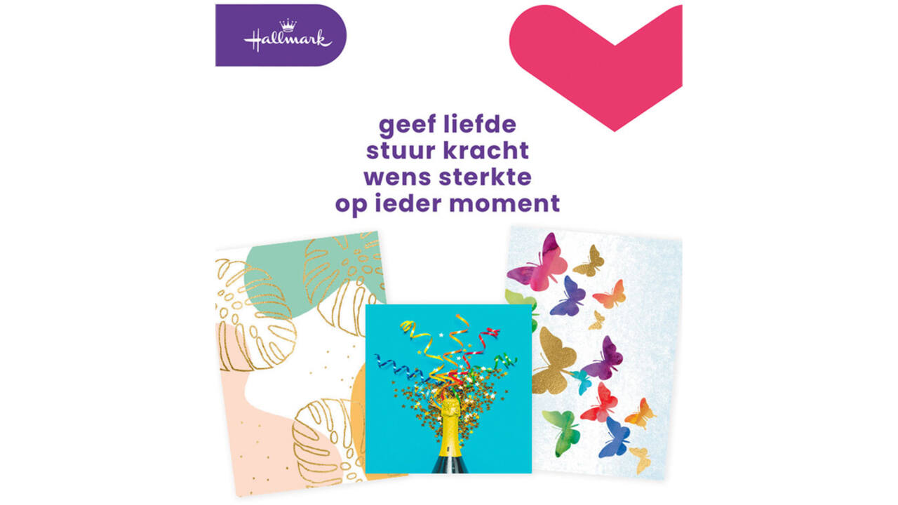 Wenskaart Hallmark navulset blanco 8 kaarten