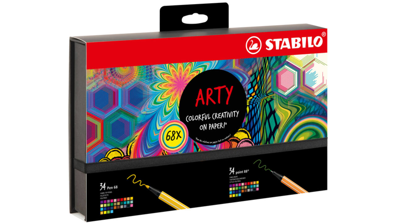 Fineliner STABILO point 88 & Pen 68 Arty creative ass luxe box 68st