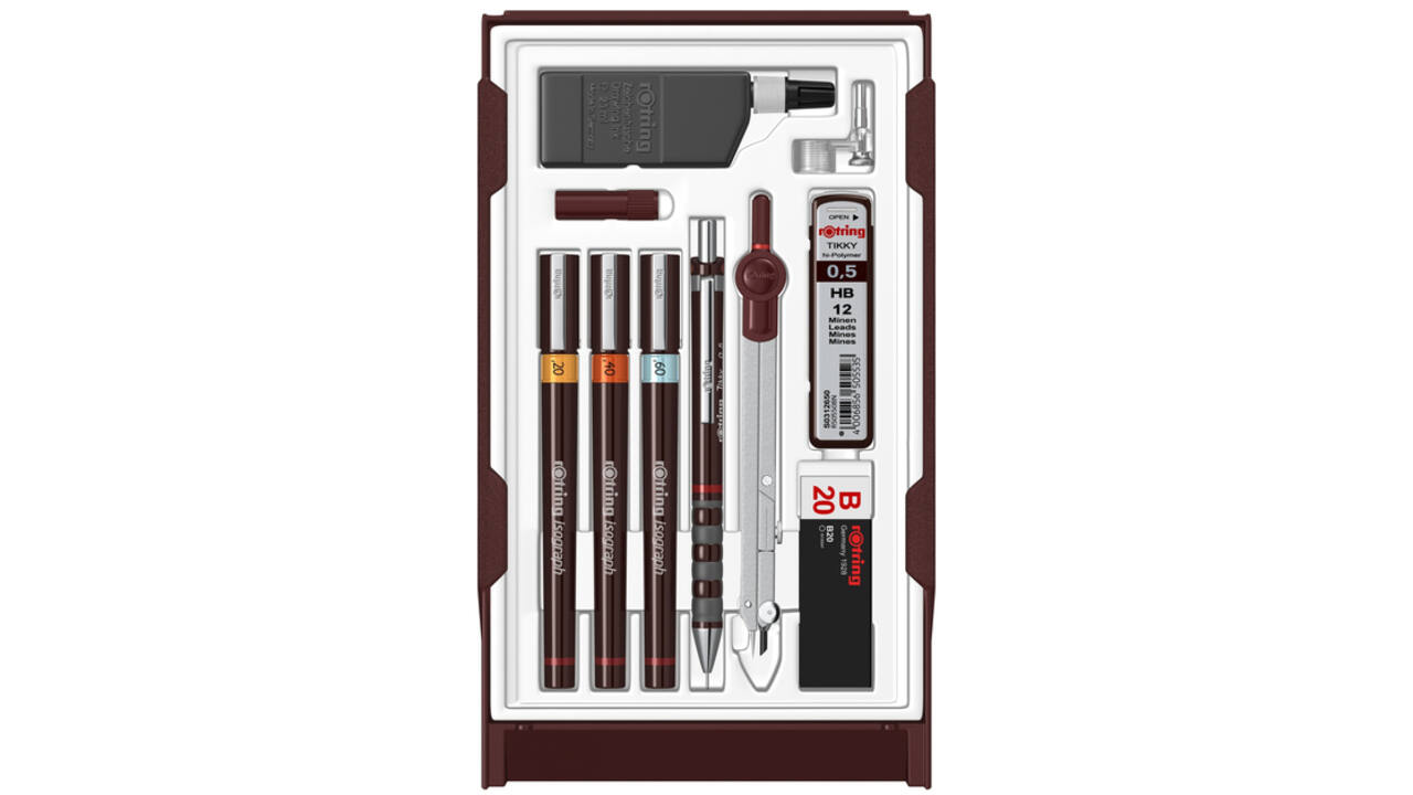 Tekenset rOtring Isograph 7-delig