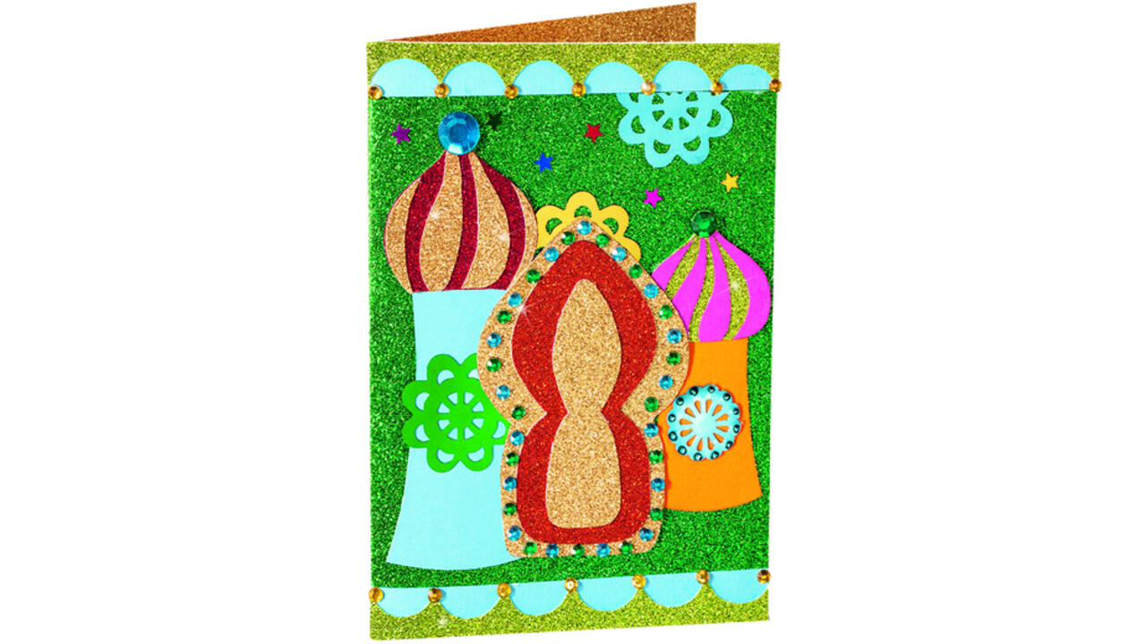Glitterkarton Folia 50x70cm 300gr 5 vel goud