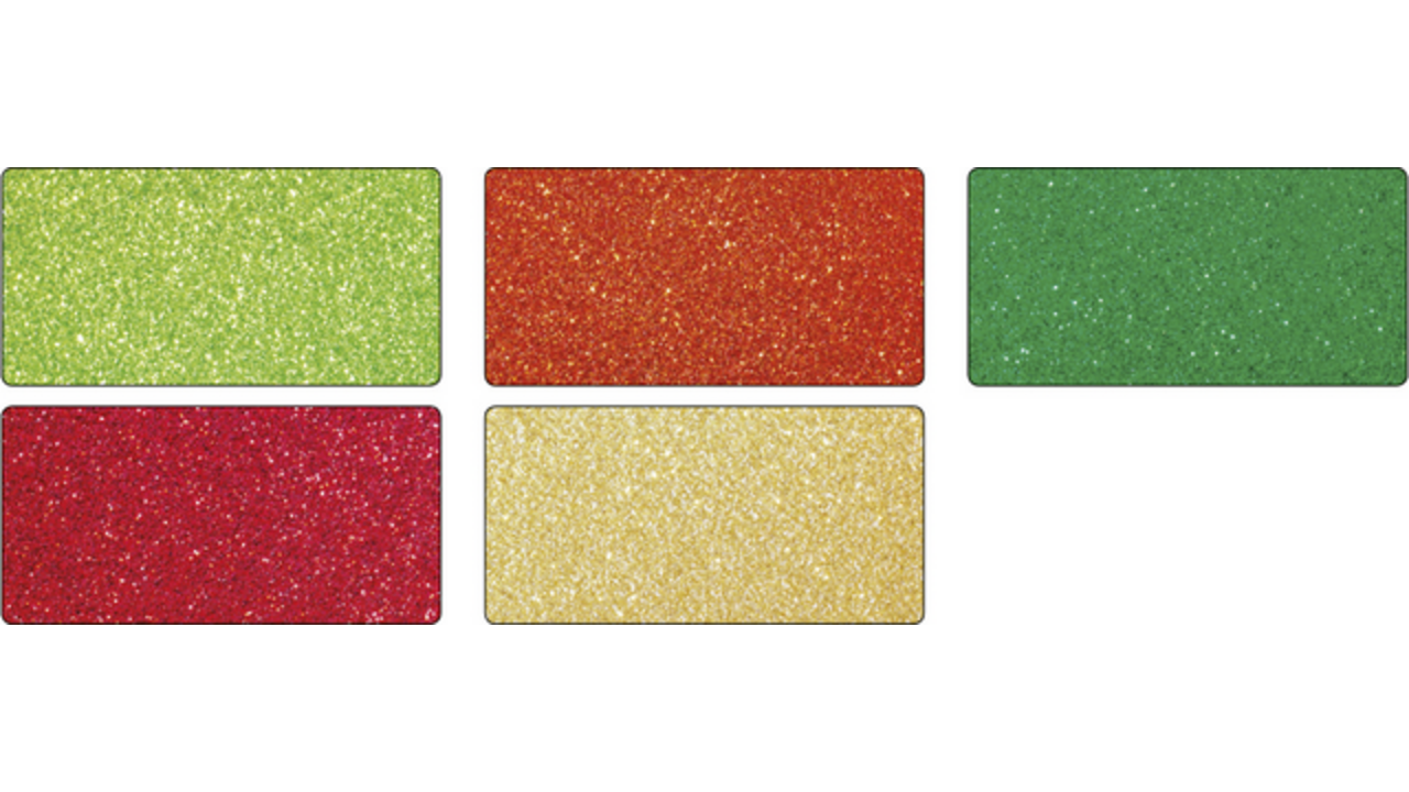 Glitterkarton Folia 50x70cm 300gr 5 vel oriental assorti