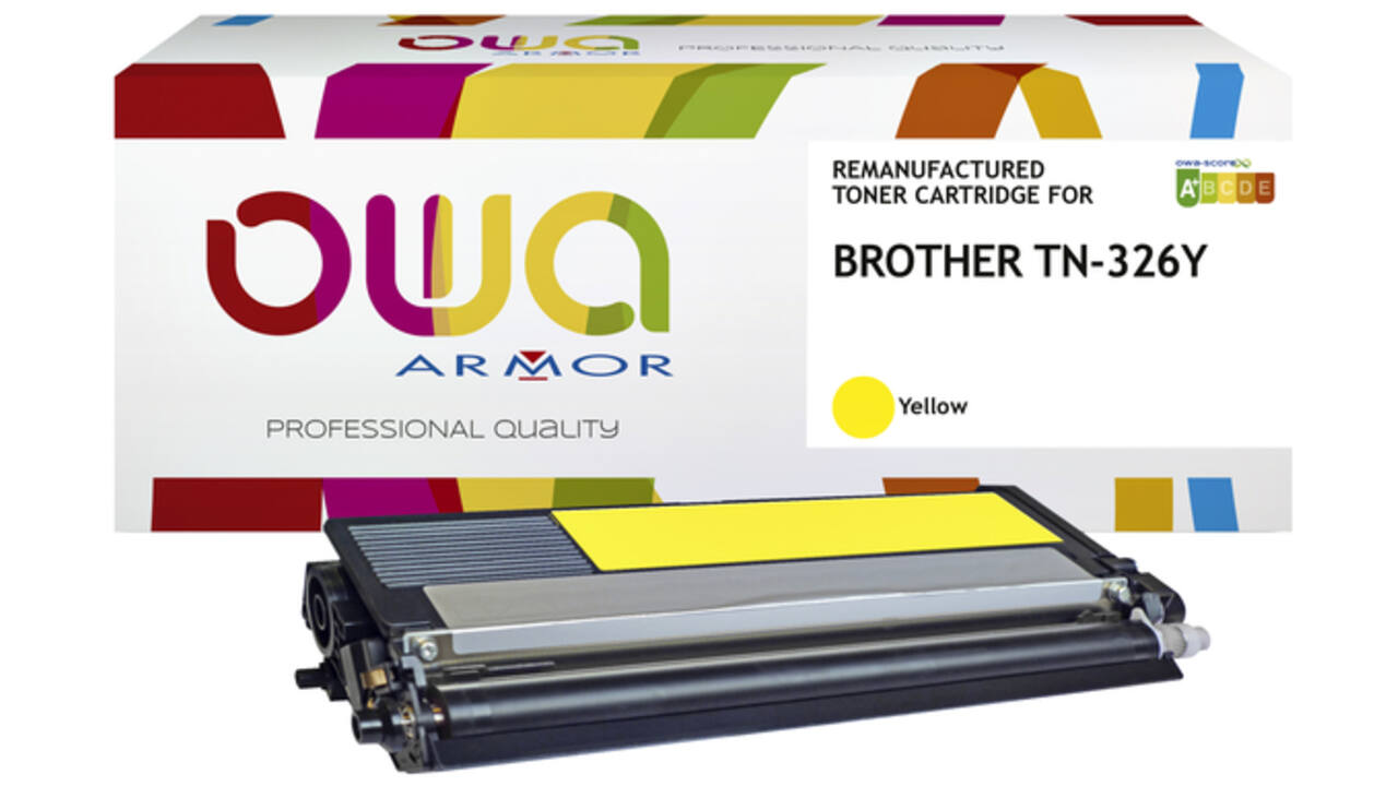 Toner OWA alternatief tbv Brother TN-326Y geel