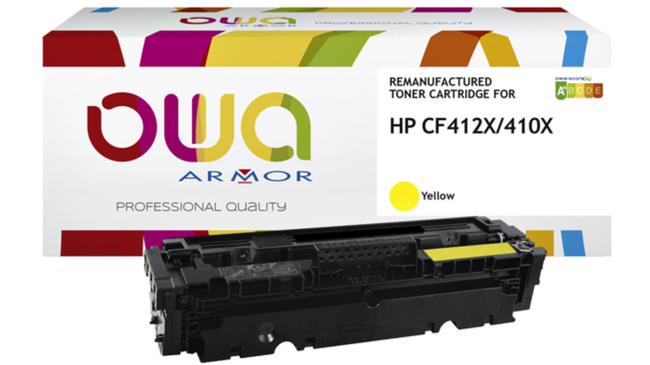 Tonercartridge OWA alternatief tbv HP CF412X geel