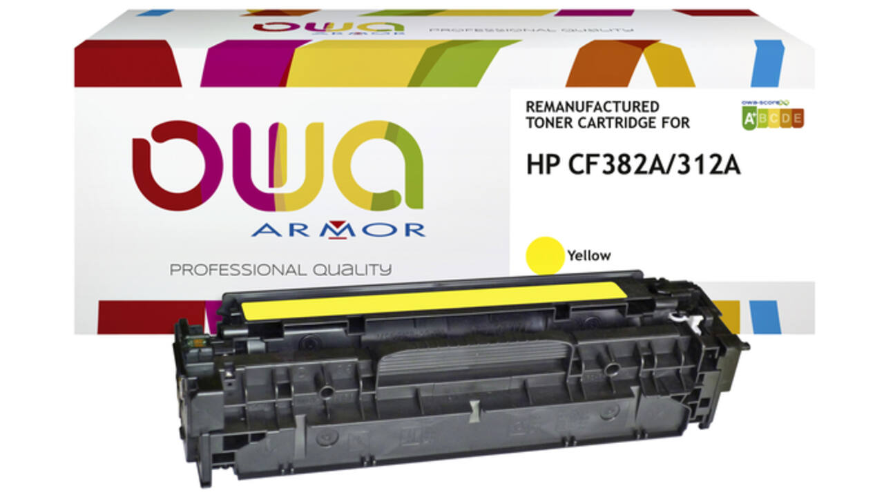 Tonercartridge OWA alternatief tbv HP CF382A geel