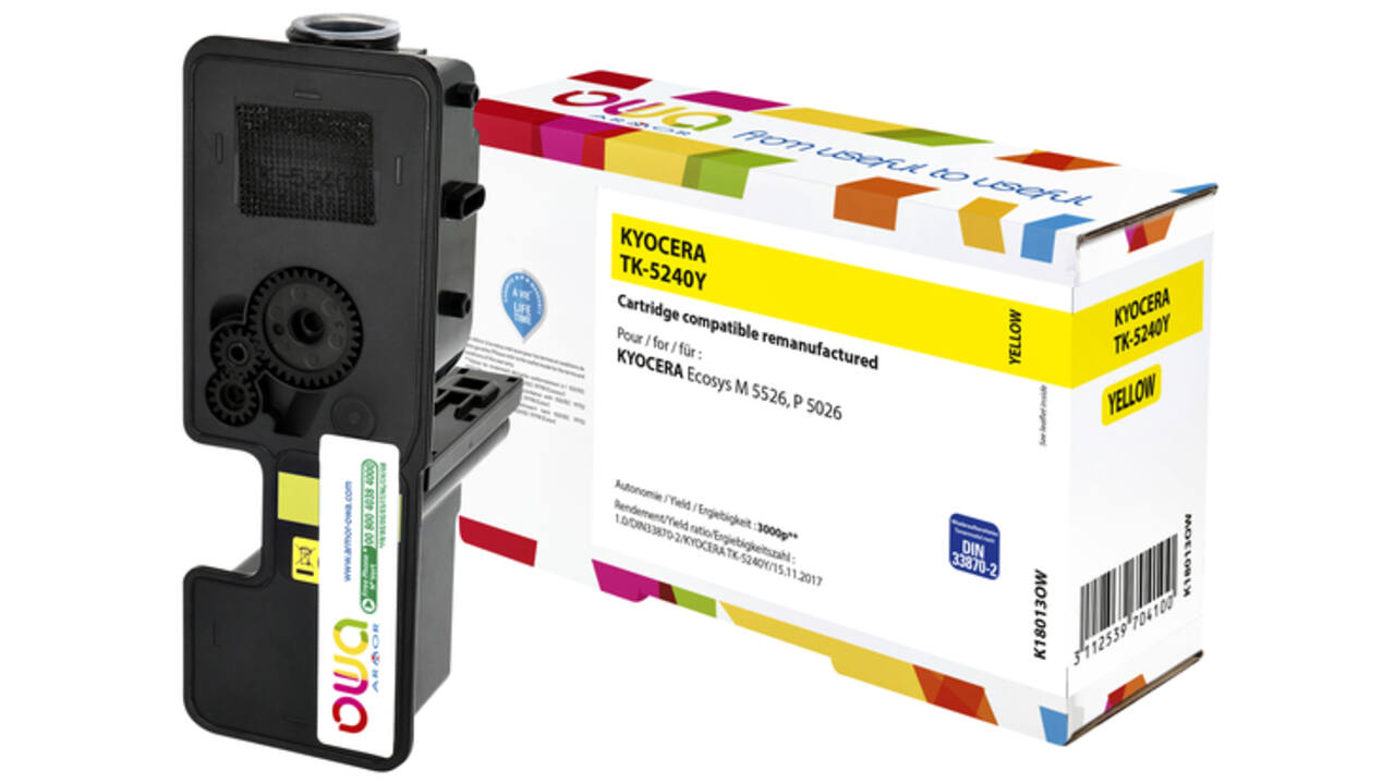 Toner OWA alternatief tbv Kyocera TK-5240Y geel
