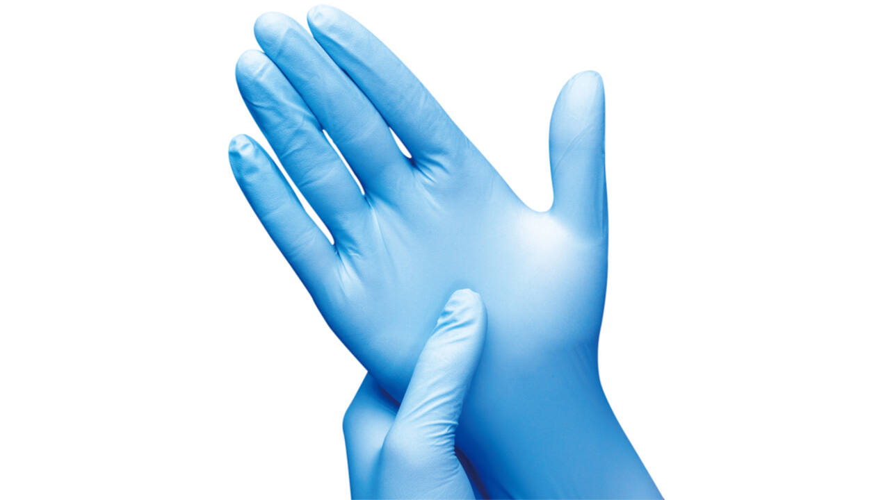 Handschoen Hynex L nitril blauw pak à 100 stuks
