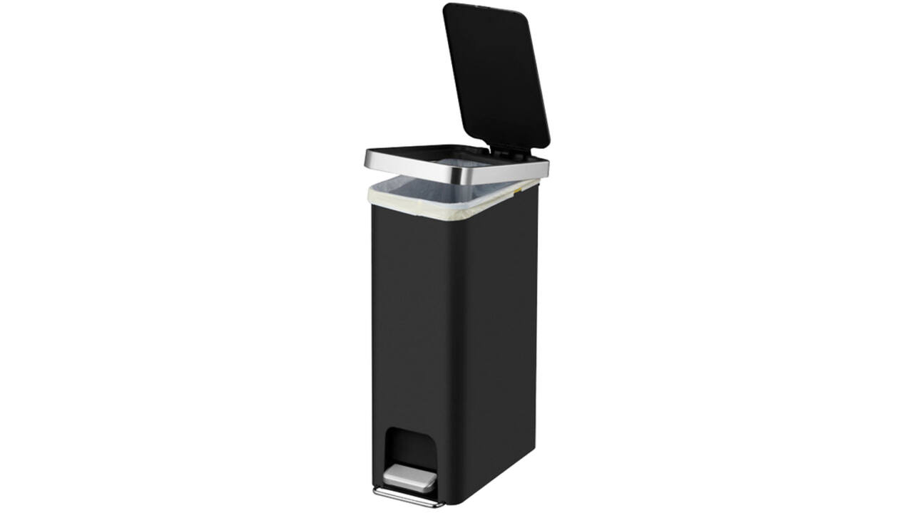 Afvalbak EKO Hana Slim pedaalemmer 40 liter zwart