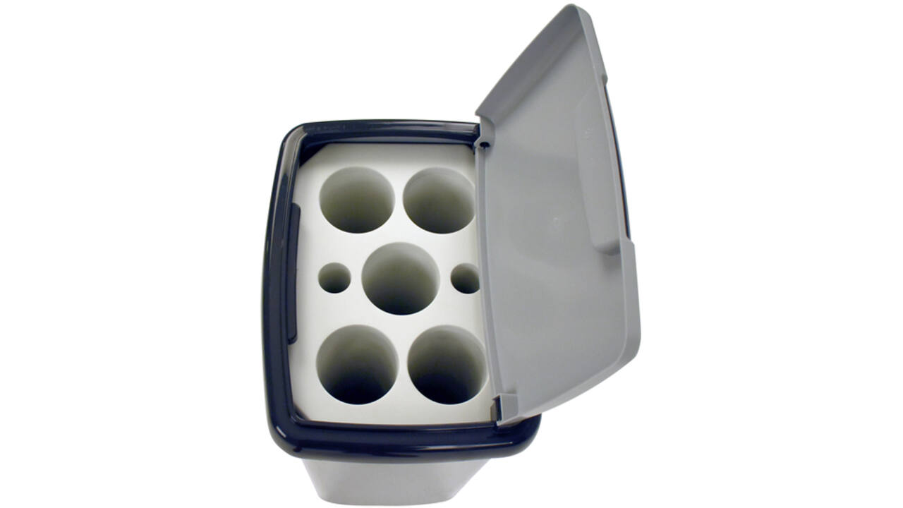 Afvalbak Vepa Bins bekerinzet 5-gaats 50 liter grijs