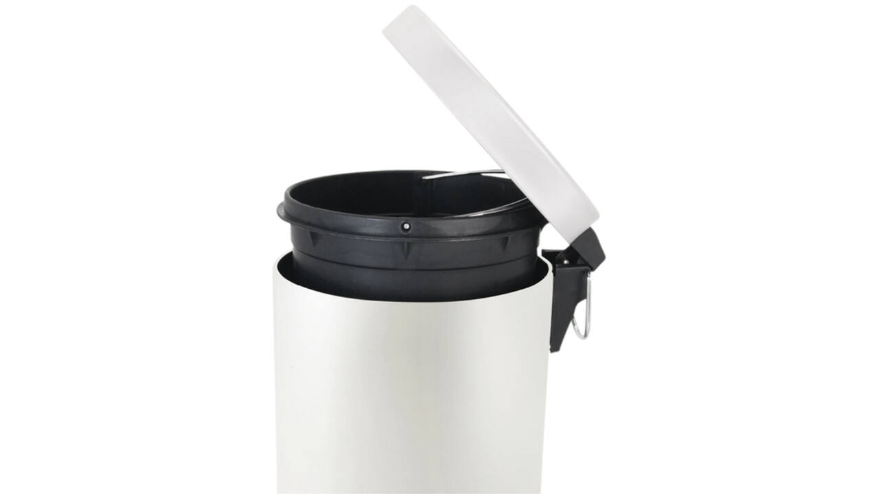 Afvalbak Vepa Bins pedaalemmer 12 liter wit
