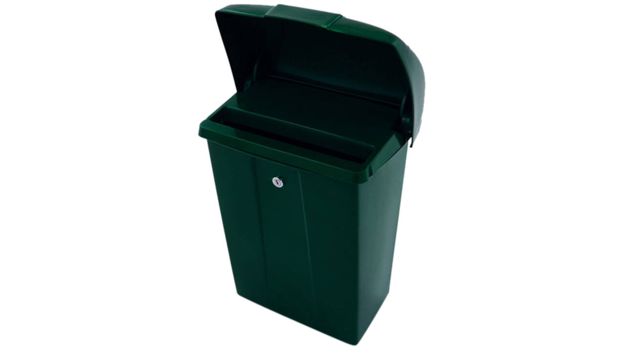 Brievenbus Vepa Bins met klep kunststof groen