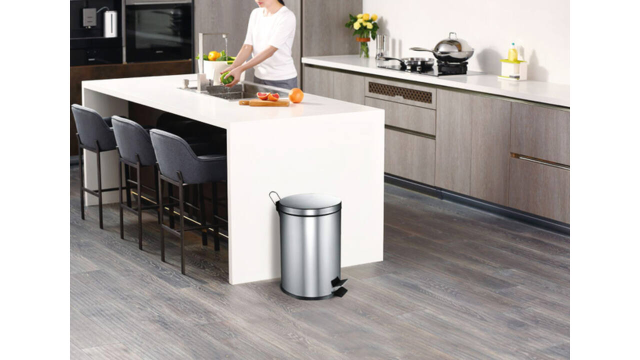 Afvalbak Vepa Bins pedaalemmer 20 liter RVS