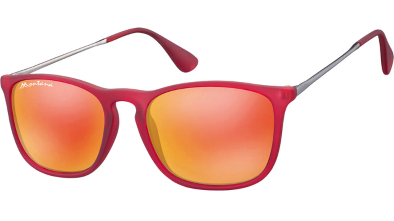 Zonnebril Montana met rood glas rood