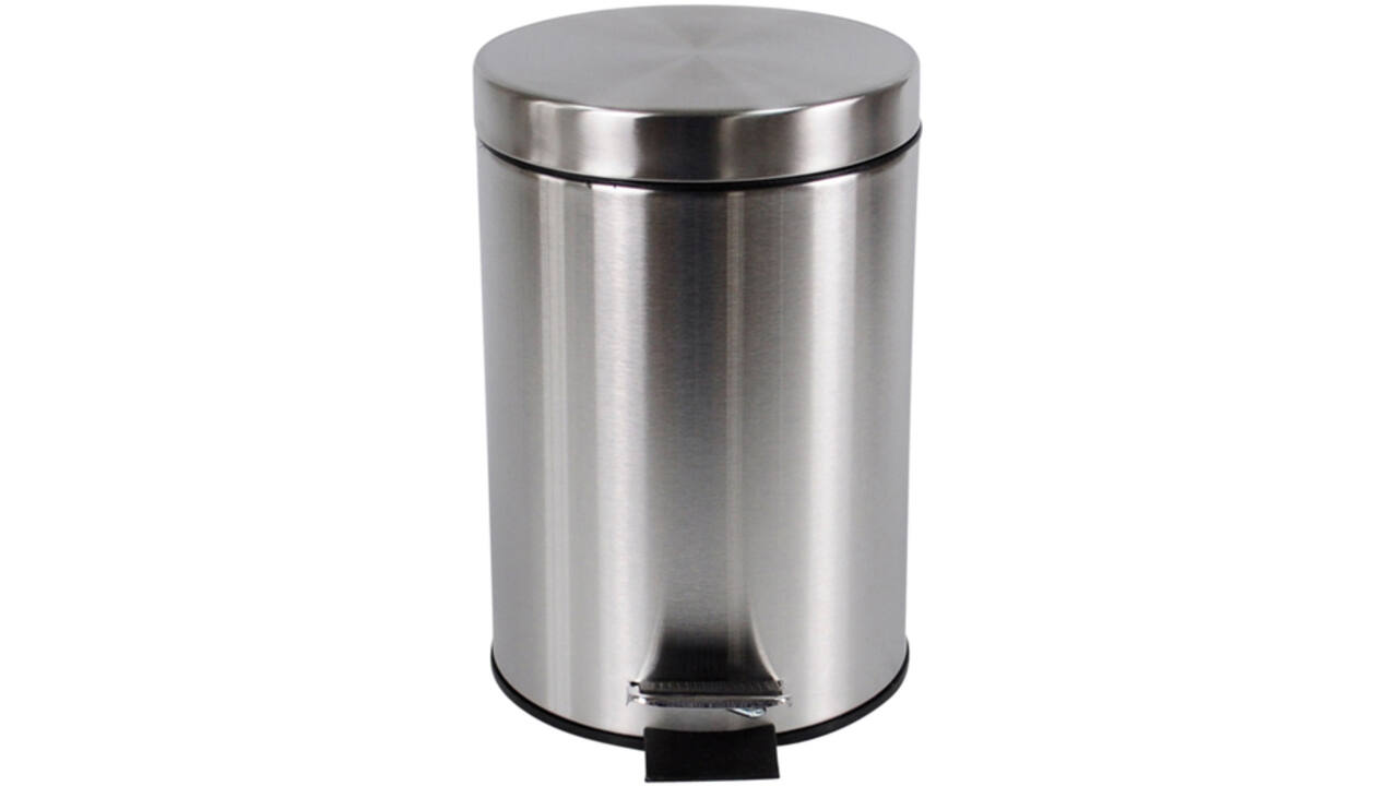 Afvalbak BRASQ pedaalemmer 12 liter rvs