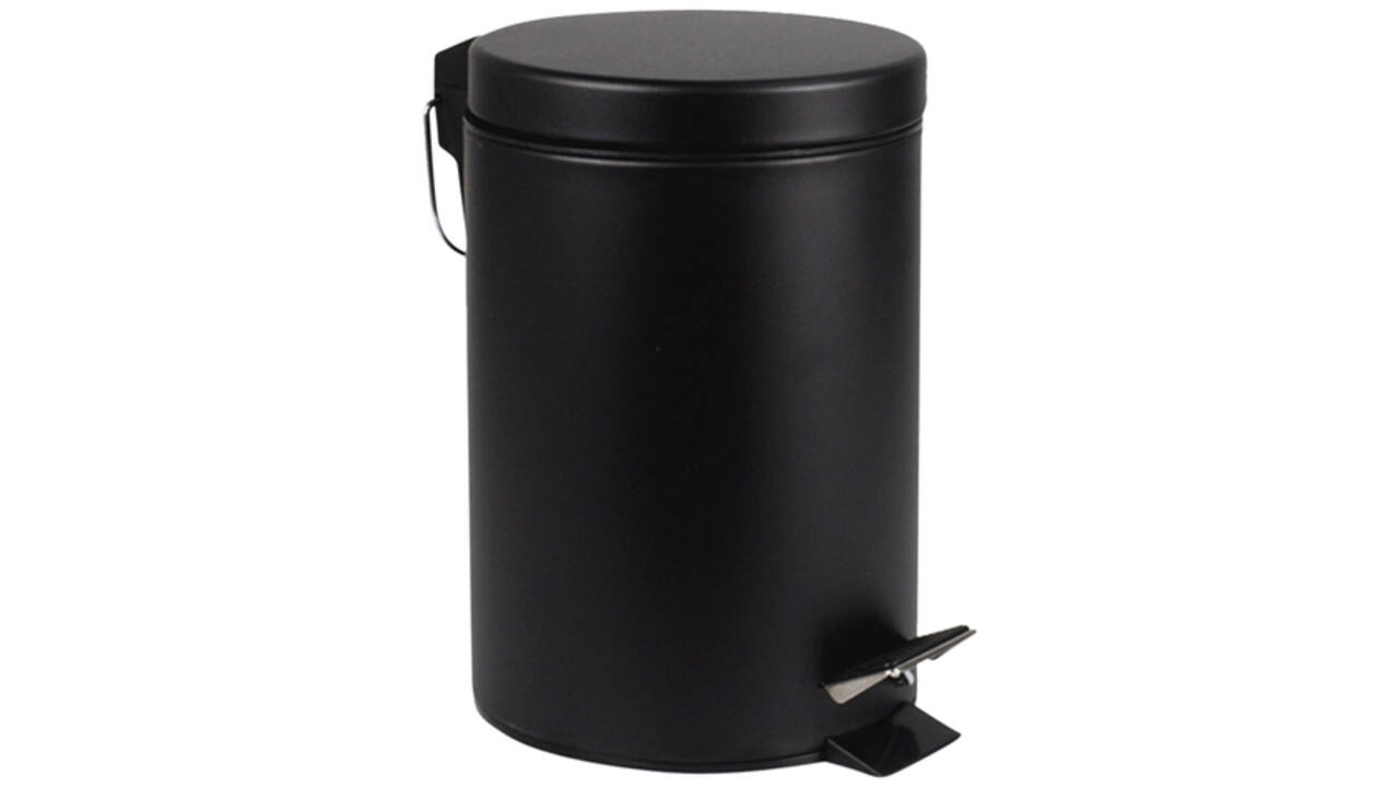Afvalbak BRASQ pedaalemmer 12 liter zwart