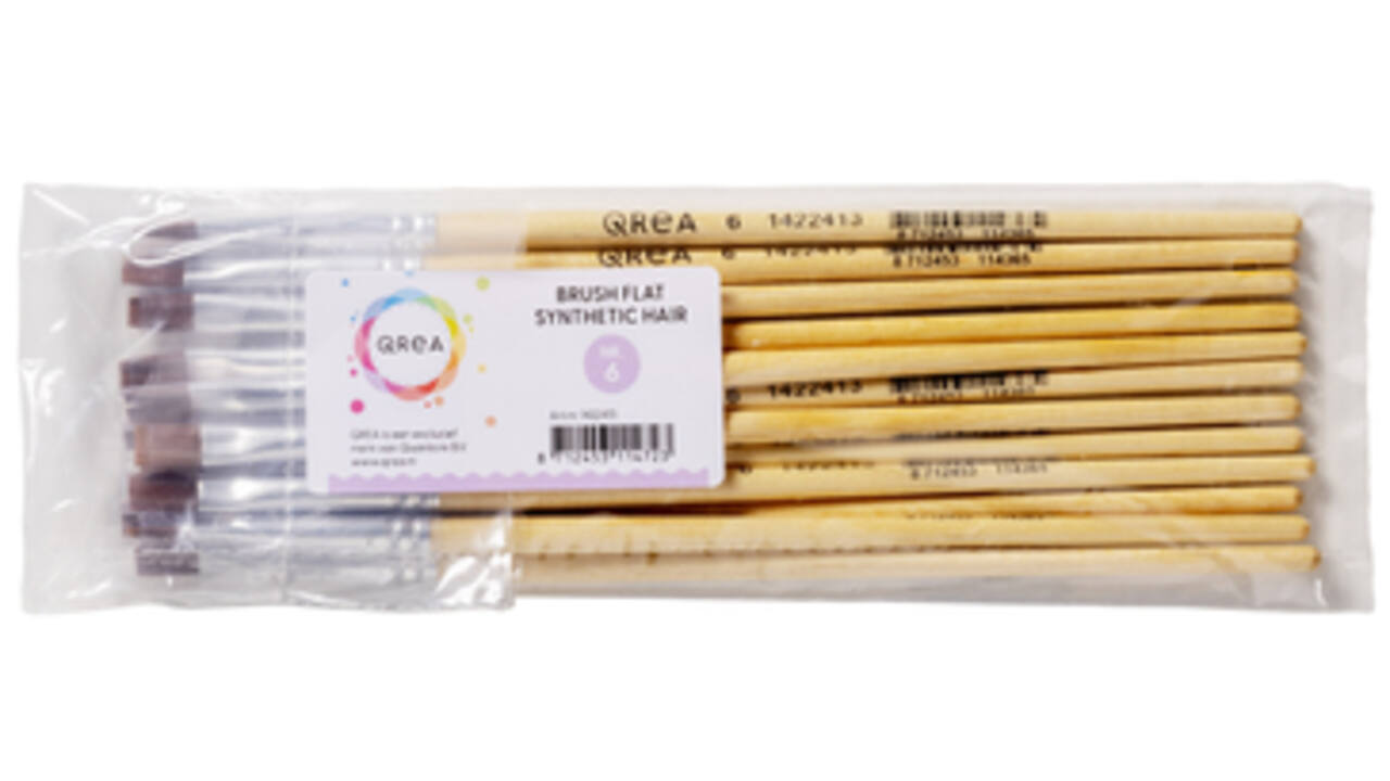 Kwast Qrea synthetisch haar nr 6 breedte 6,4mm