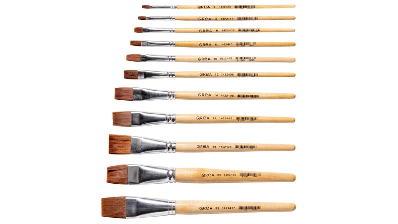 Kwast Qrea synthetisch set à 11 breedtes