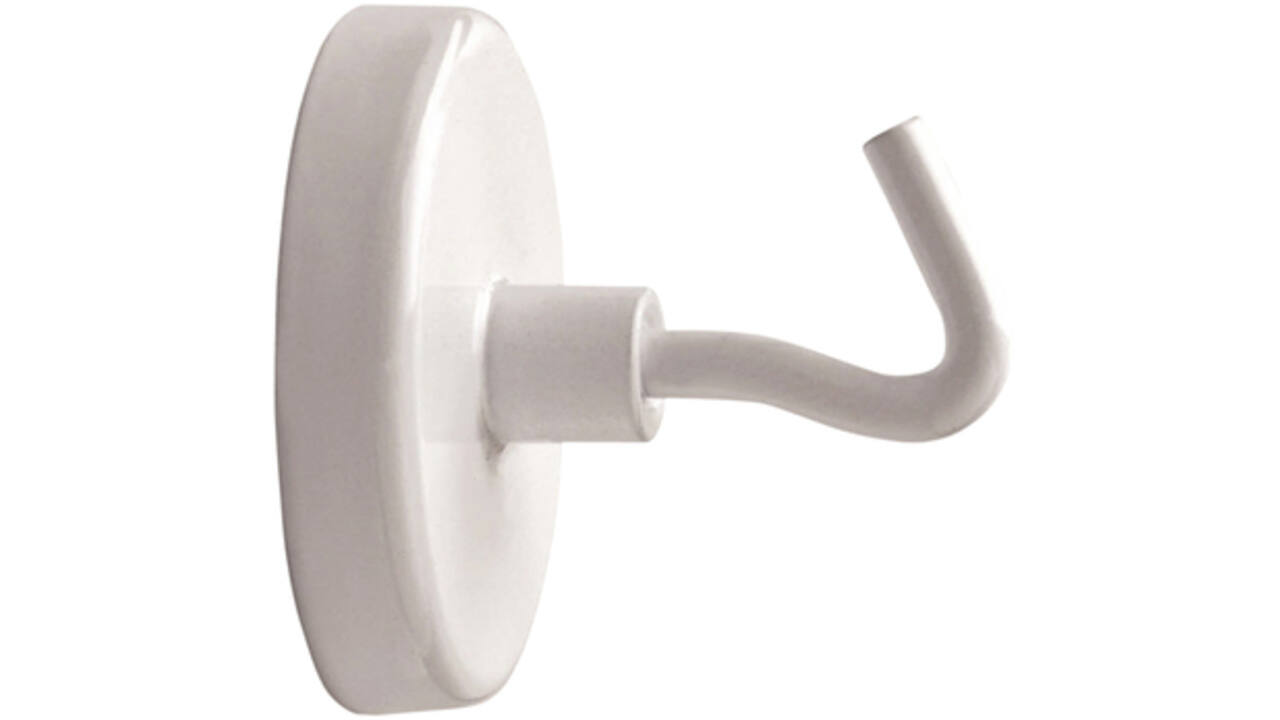 Magneet met haak MAUL 36mm trekkracht 6kg wit