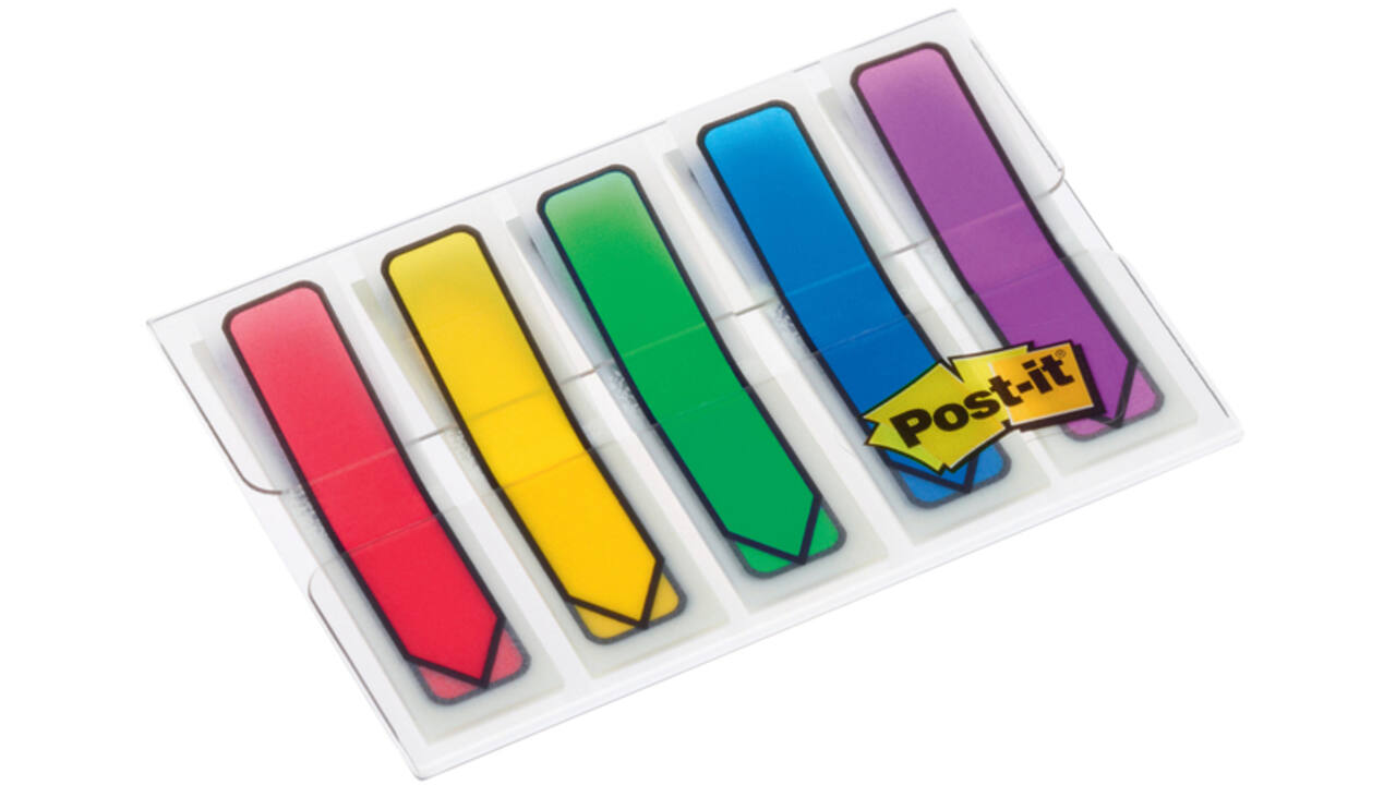Indextabs 3M Post-it 684 12x43mm pijlvorm assorti