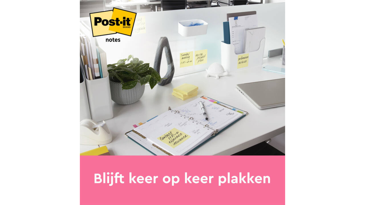 Memoblok 3M Post-it 563 101x101mm geel