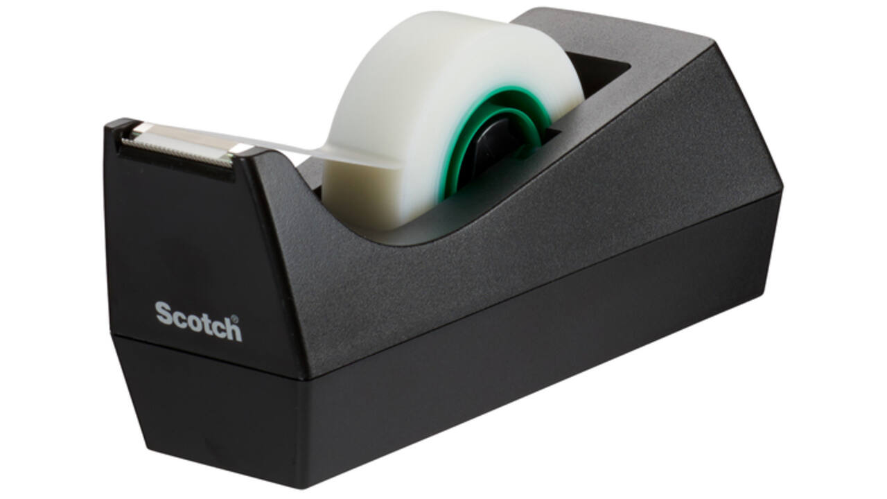 Plakband Scotch Magic 810 19mmx33m transparant 14 rollen + plakbandhouder zwart