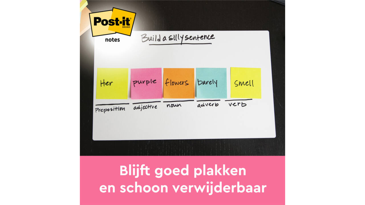 Memoblok 3M Post-it 655 76x127mm Energetic Colours