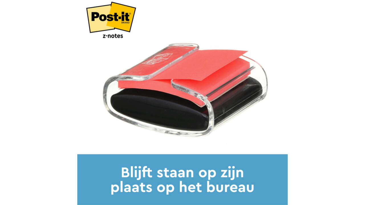 Memoblokdispenser 3M tbv Post-it Z-Note 76x76mm transparant + 12 blok Z-notes