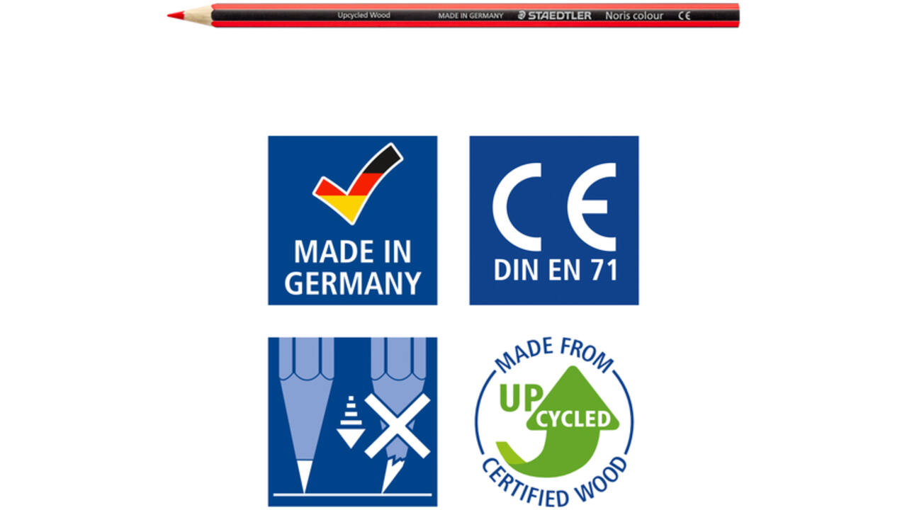 Kleurpotloden Staedtler Noris classpack à 144 stuks 12 kleuren + 3 puntenslijpers gratis