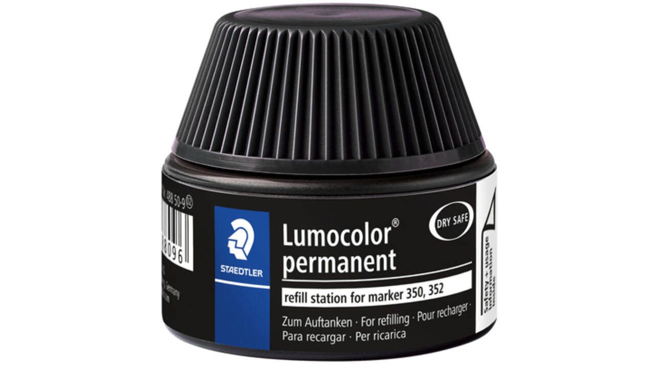 Viltstiftvulling Staedtler Lumocolor permanent 30ml zwart