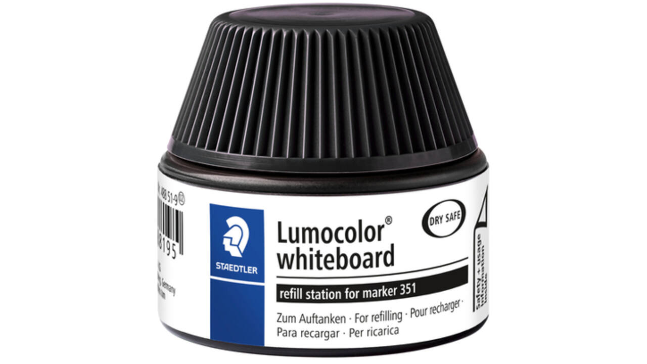 Viltstiftvulling Staedtler Lumocolor whiteboard 30ml zwart