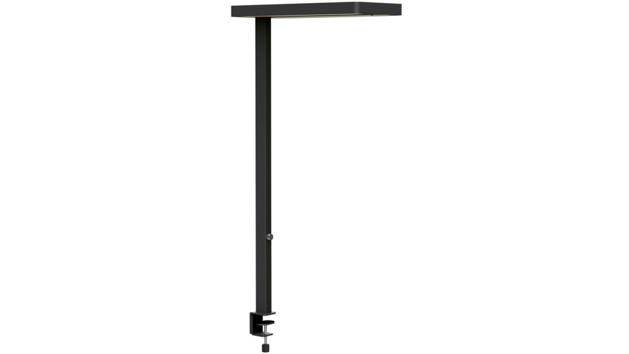 Werkplek tafelklem MAUL Javal LED dimbaar hg 120cm zwart
