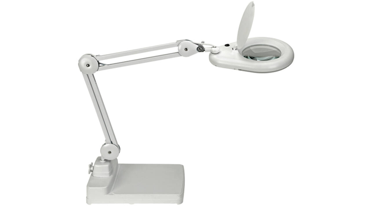 Loeplamp MAUL Viso LED met voet wit