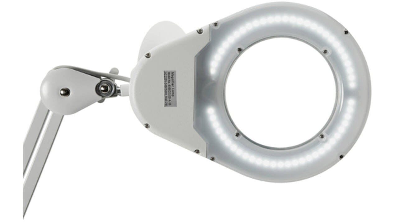 Loeplamp MAUL Viso LED met voet wit