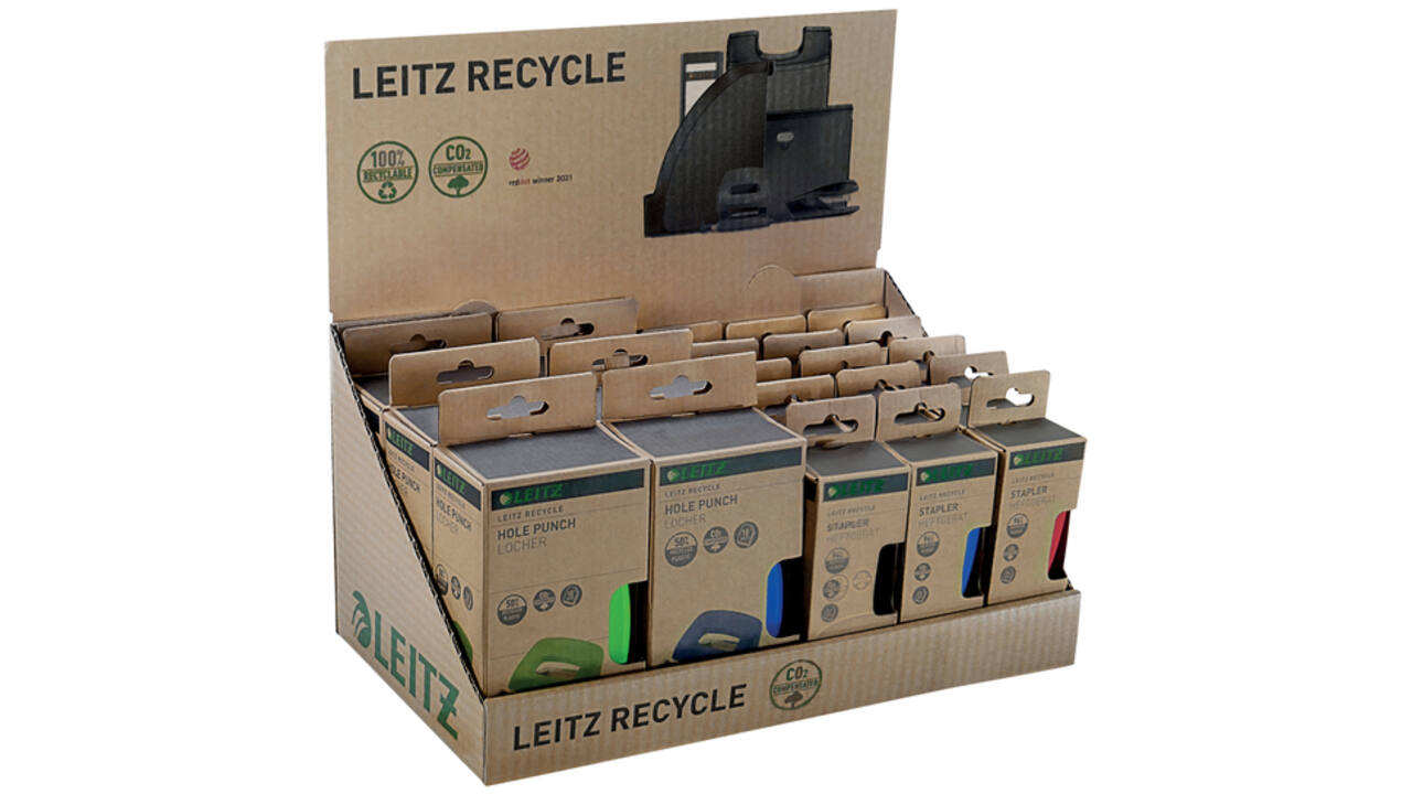 Display Leitz Recycle bureau-accessoires 21 stuks assorti