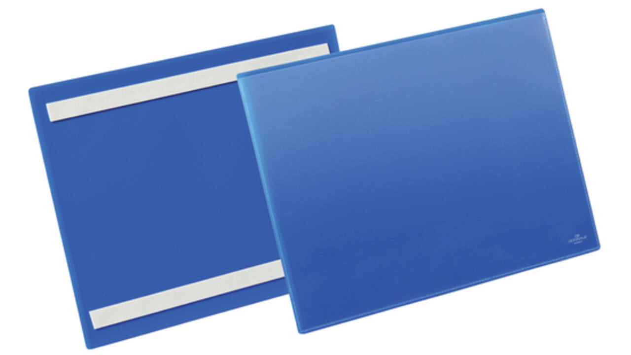 Documenthoes Durable zelfklevend A4 liggend blauw
