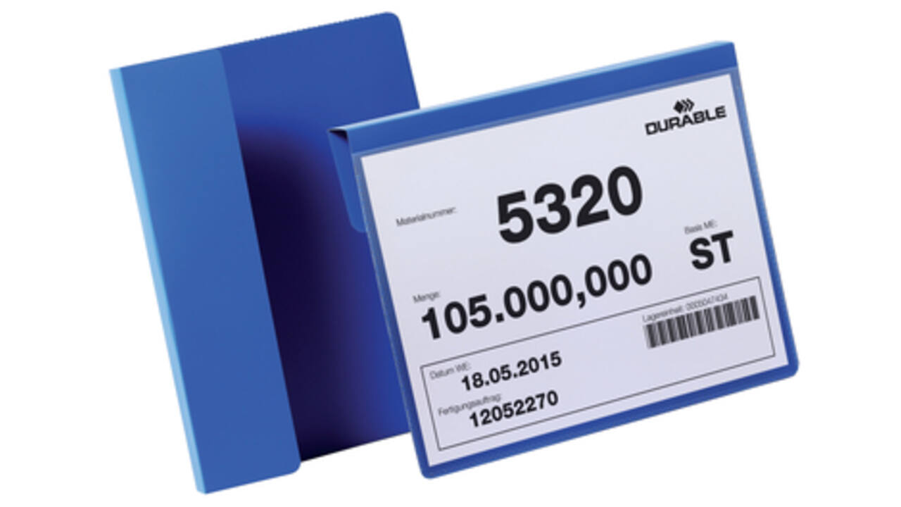 Documenthoes Durable met vouw A5 liggend blauw