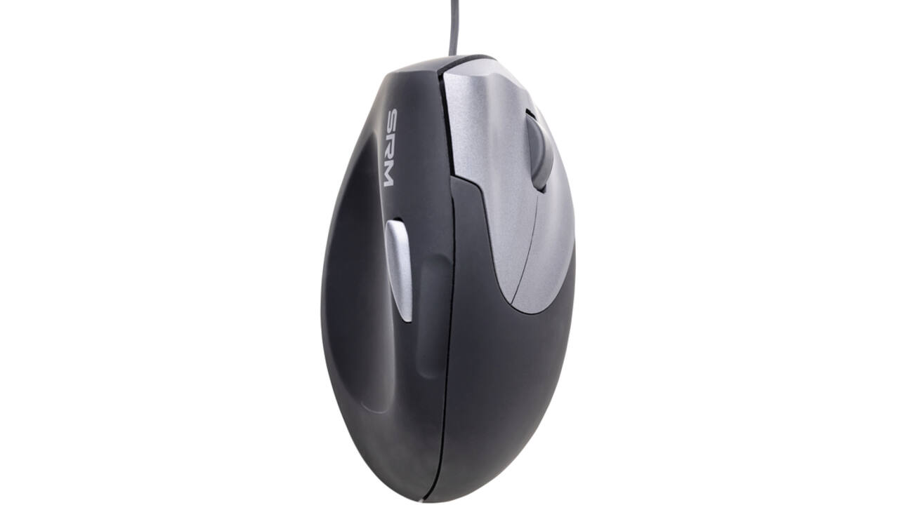 Muis Ergofy SRM VS4 rechts draad zilver zwart