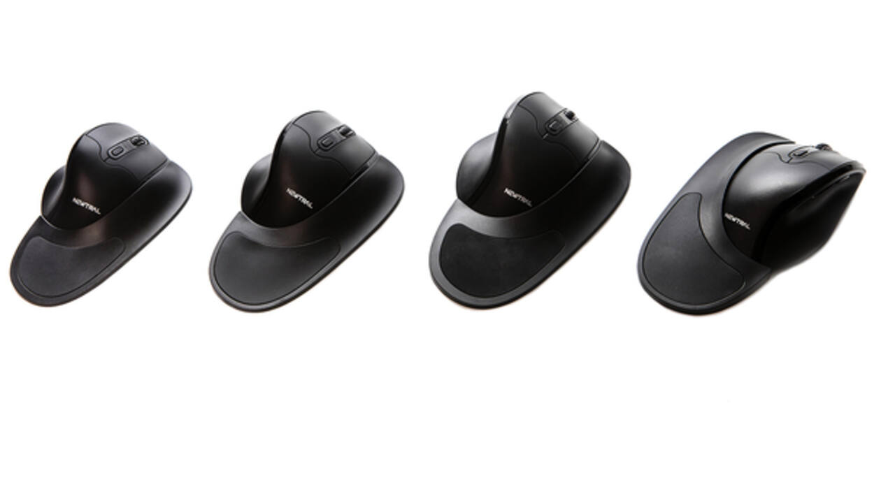 Muis Newtral3 medium links draadloos zwart