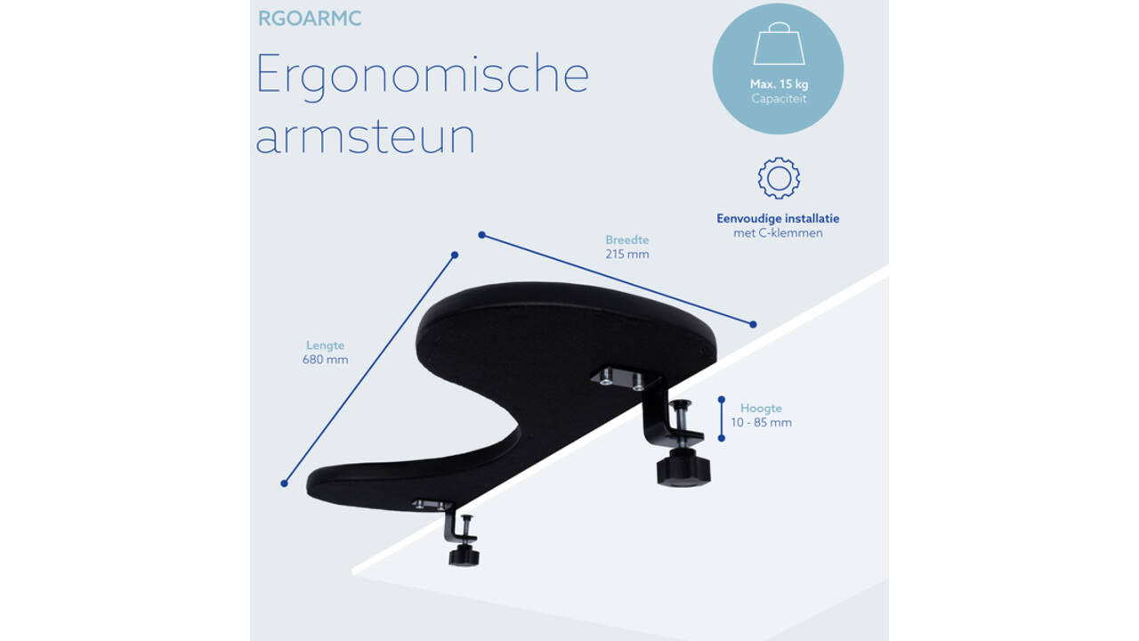 Armsteun R-Go Ergonomisch Zwart