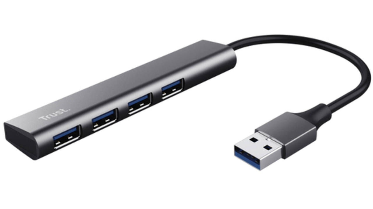 Hub Trust Halyx 4-port USB-A zilver