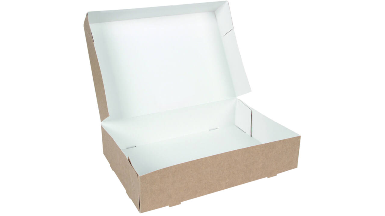Cateringdoos IEZZY 35cm plasticvrij bruin 10 stuks