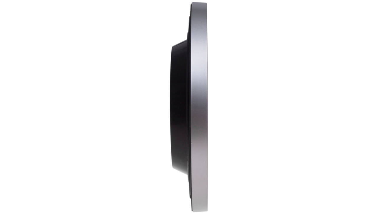 Wandklok MAUL Step Quartz Ø30x5cm kunststof zilver/wit stildraaiend