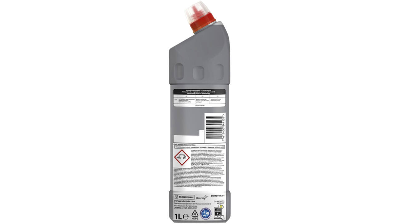 Sanitairreiniger Glorix Pro Formula Toilet Gel Ocean zonder bleek 1000ml